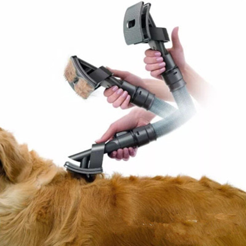 Pet Grooming Brush Tool with Vacuum Cleaner Attachment